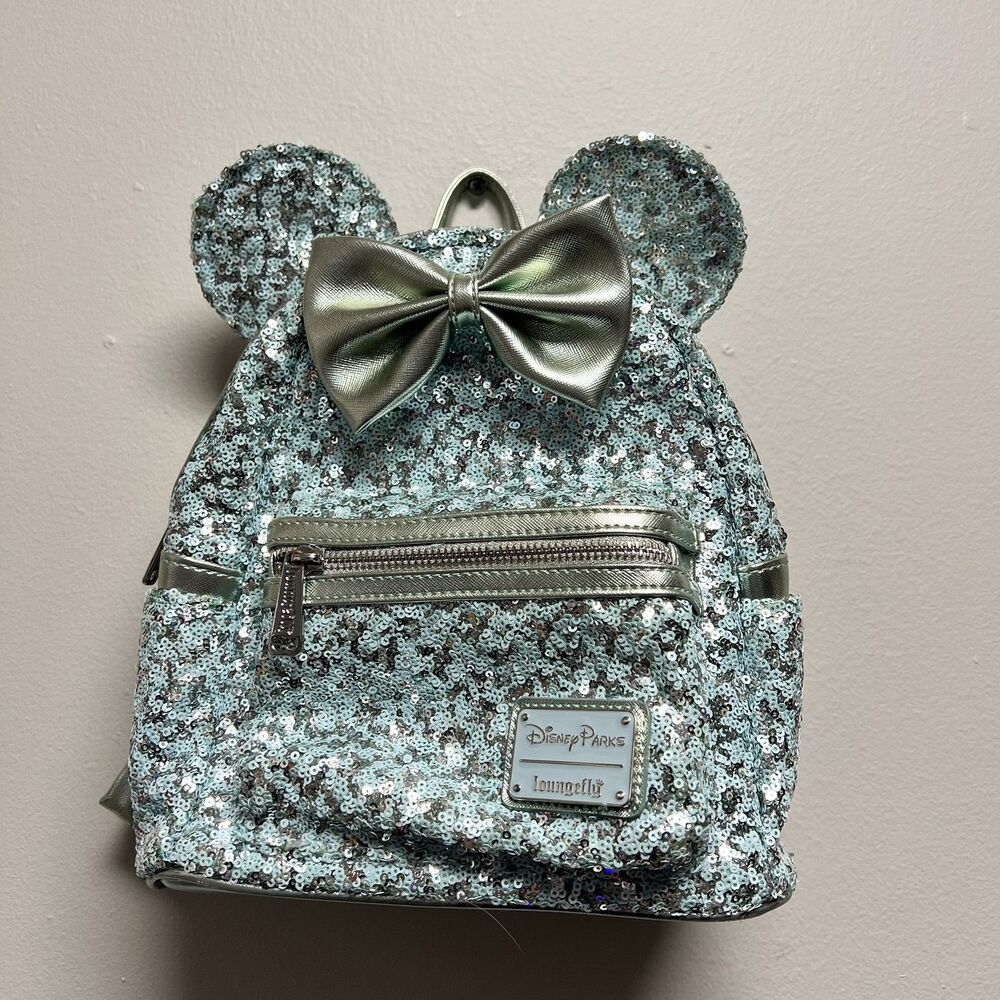 Arendale Aqua women’s minnie mouse loungefly backpack mini small disney parks